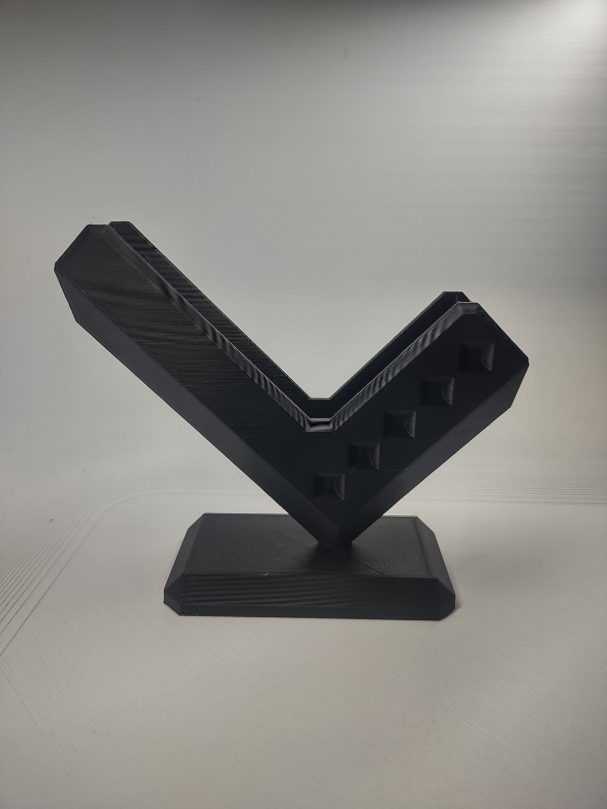 V-Shaped Business Card Holder | Modern Geometric Desk Accessory | Office Gift