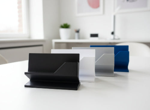 3D Printed Modern Business Card Holder - Minimalist Desk Organizer for Office & Professional Use
