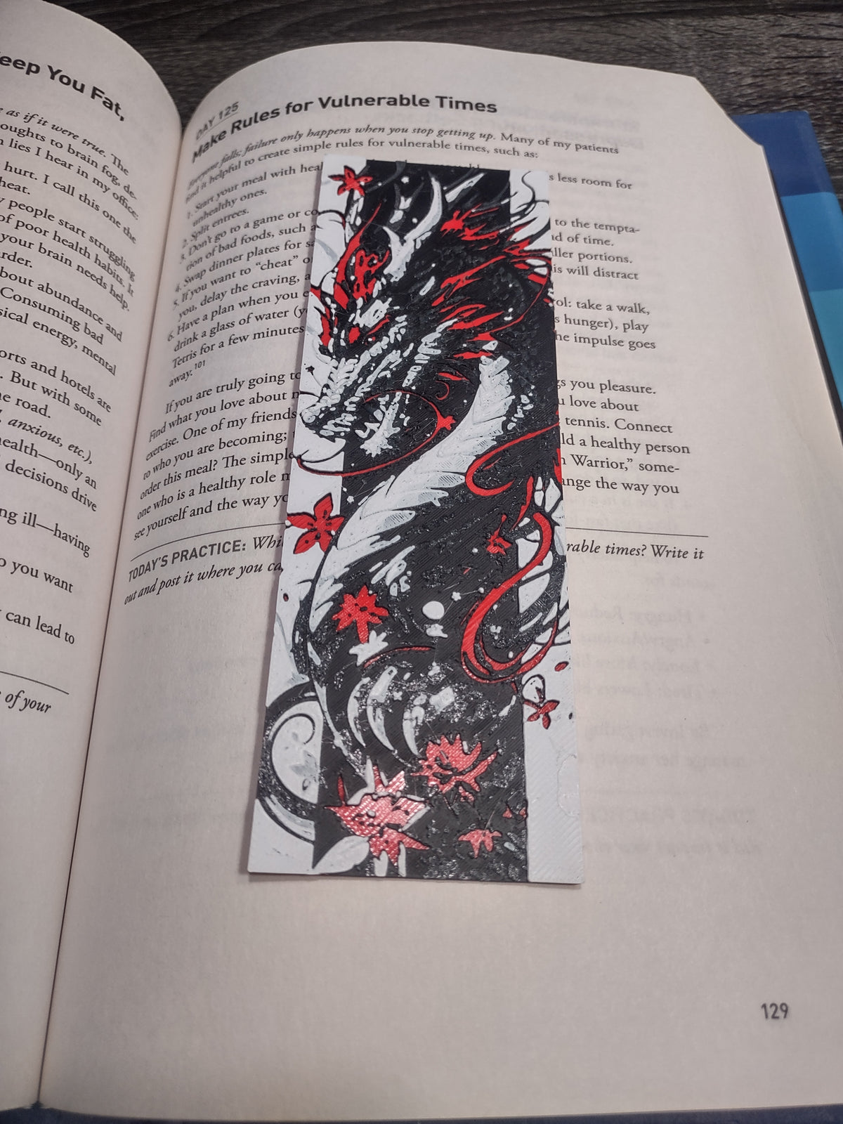 3D Printed Dragon Bookmarks - Fantasy Book Accessories Gift Set (6" x 2")