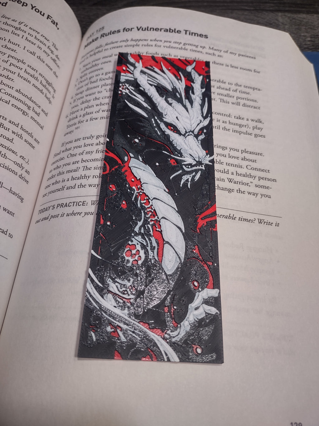 3D Printed Dragon Bookmarks - Fantasy Book Accessories Gift Set (6" x 2")