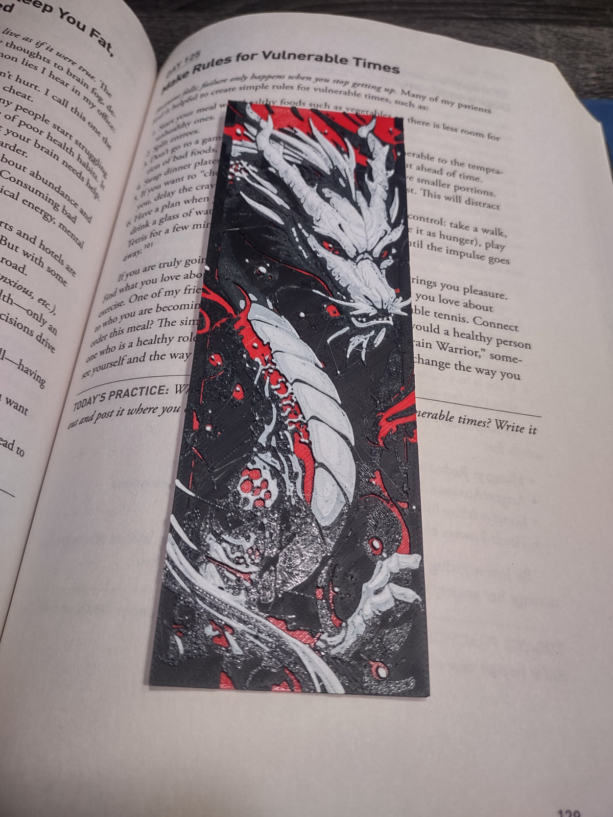 3D Printed Dragon Bookmarks - Fantasy Book Accessories Gift Set (6" x 2")