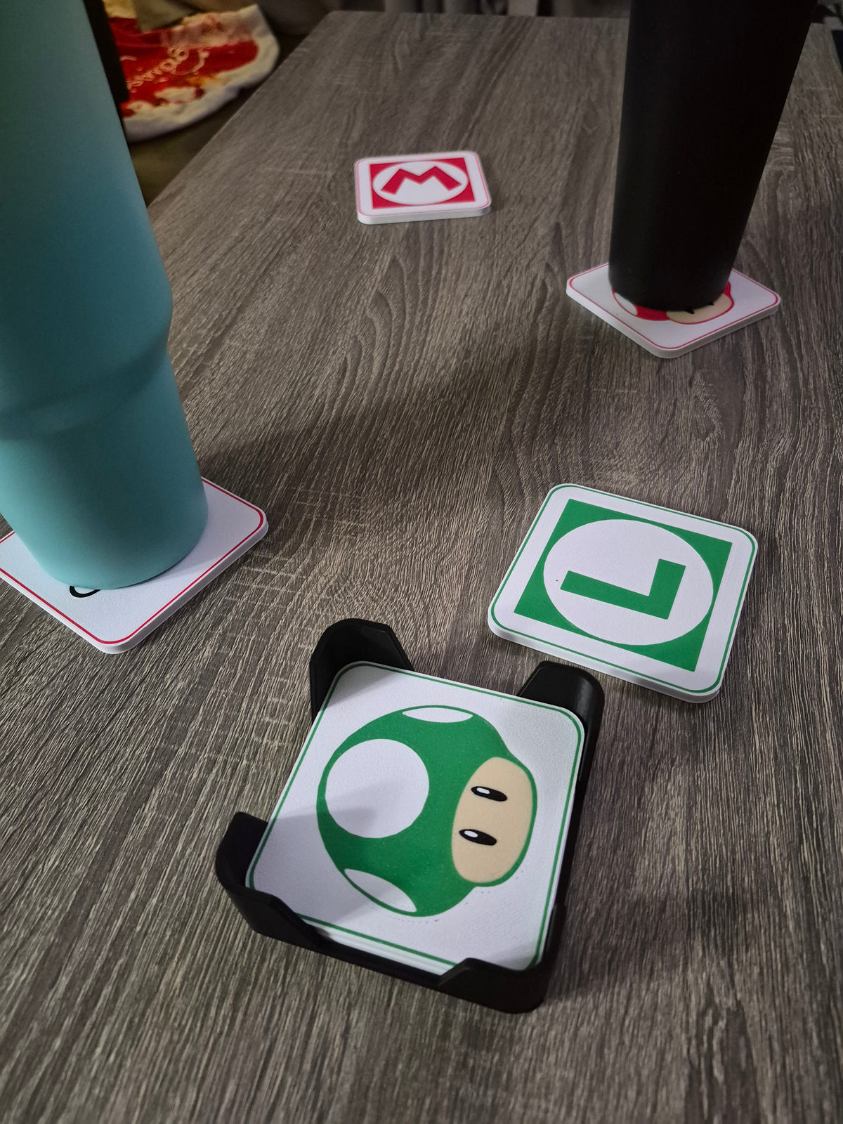 Retro Super Mario Coasters - 3D Printed Gaming Decor & Gamer Gift