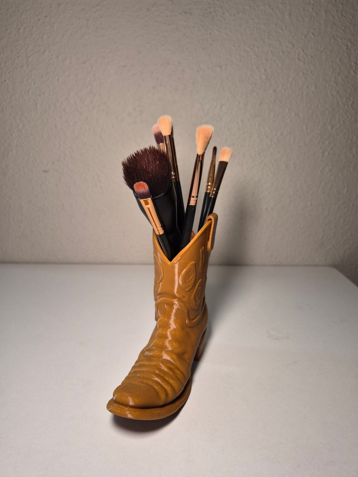 Cowboy Boot Desk Organizer - 3D Printed Pen Holder & Makeup Brush Organizer