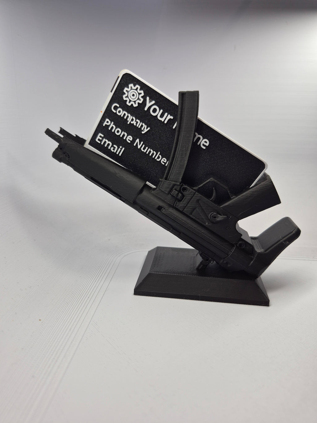 MP5 Business Card Holder | Gun Enthusiast Gift | 3D Printed Desk Organize