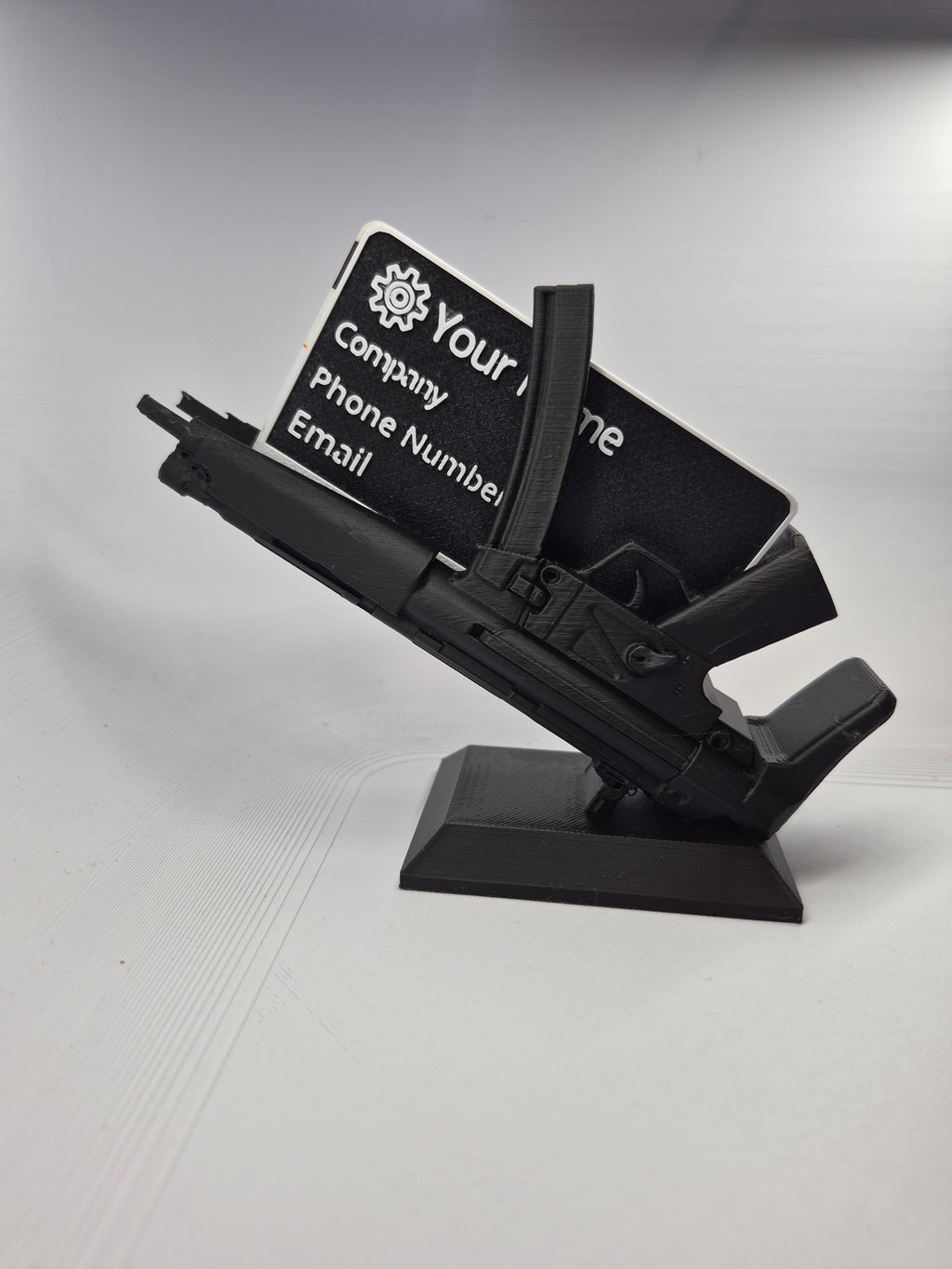 MP5 Business Card Holder | Gun Enthusiast Gift | 3D Printed Desk Organize