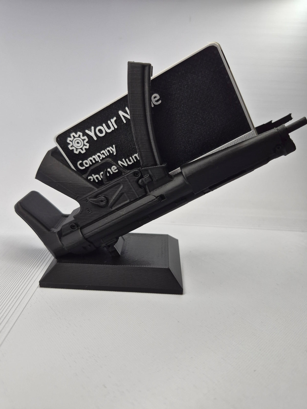 MP5 Business Card Holder | Gun Enthusiast Gift | 3D Printed Desk Organize