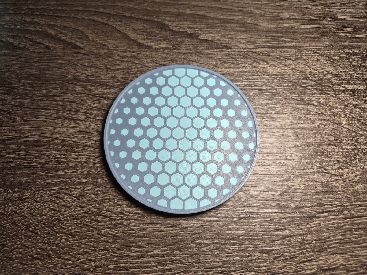 Hexagon Coasters Set - 3D Printed Geometric Drink Coasters for Home & Office