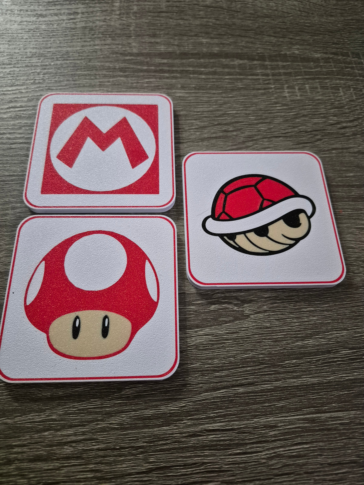Retro Super Mario Coasters - 3D Printed Gaming Decor & Gamer Gift