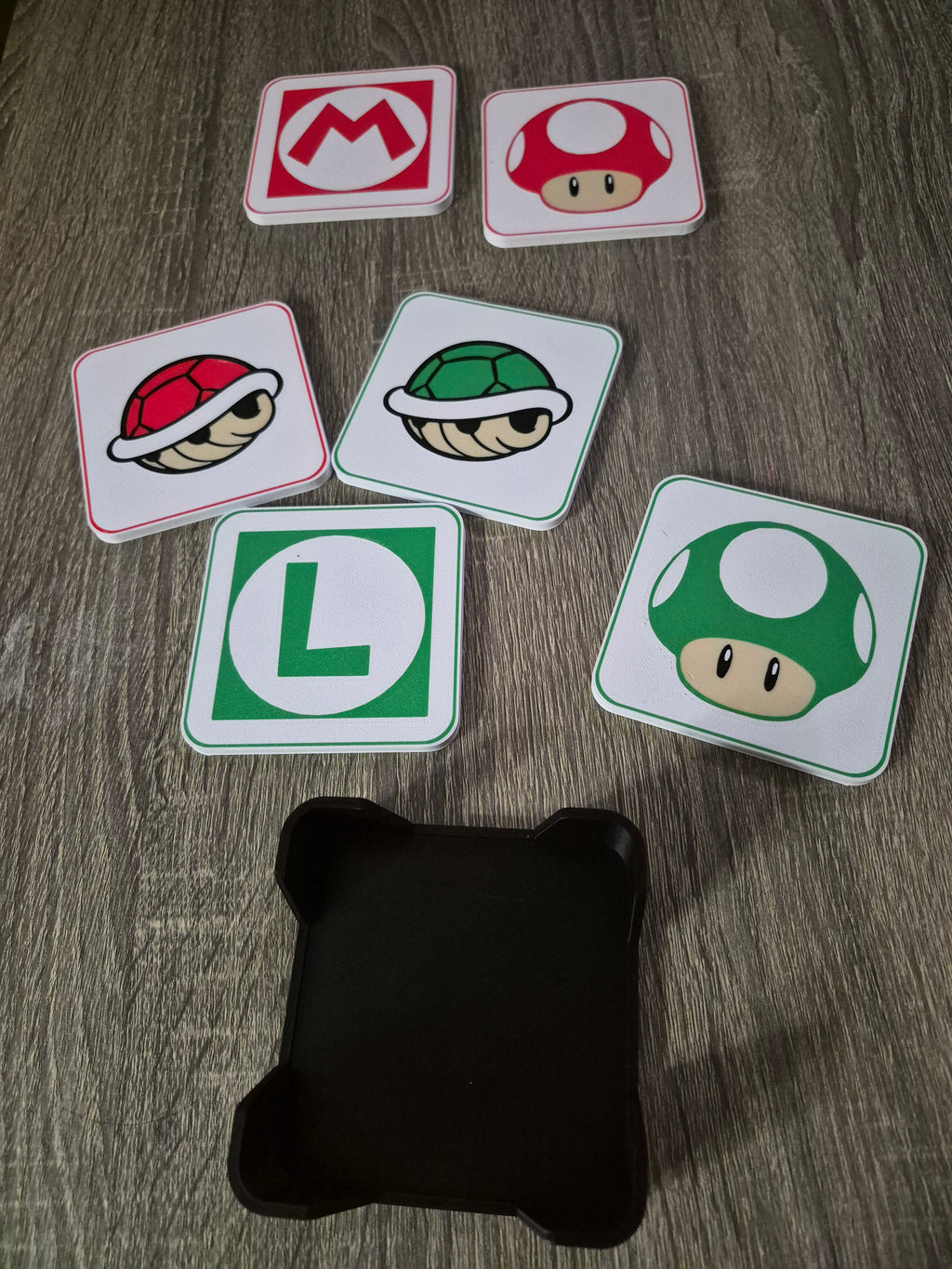 Retro Super Mario Coasters - 3D Printed Gaming Decor & Gamer Gift