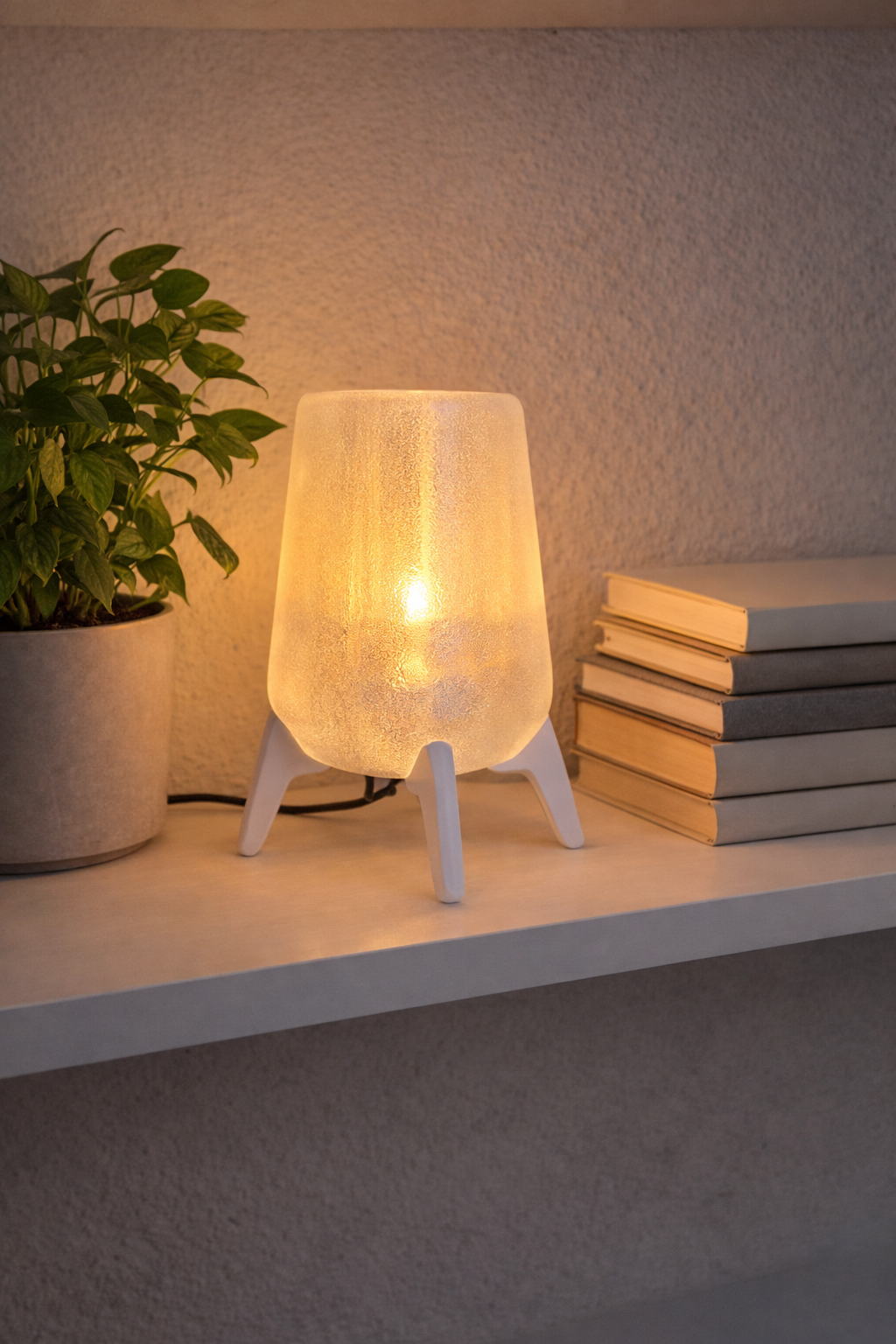 Freya 3D Printed Table Lamp - Modern Desk Lamp for E26/E27 Light Bulbs